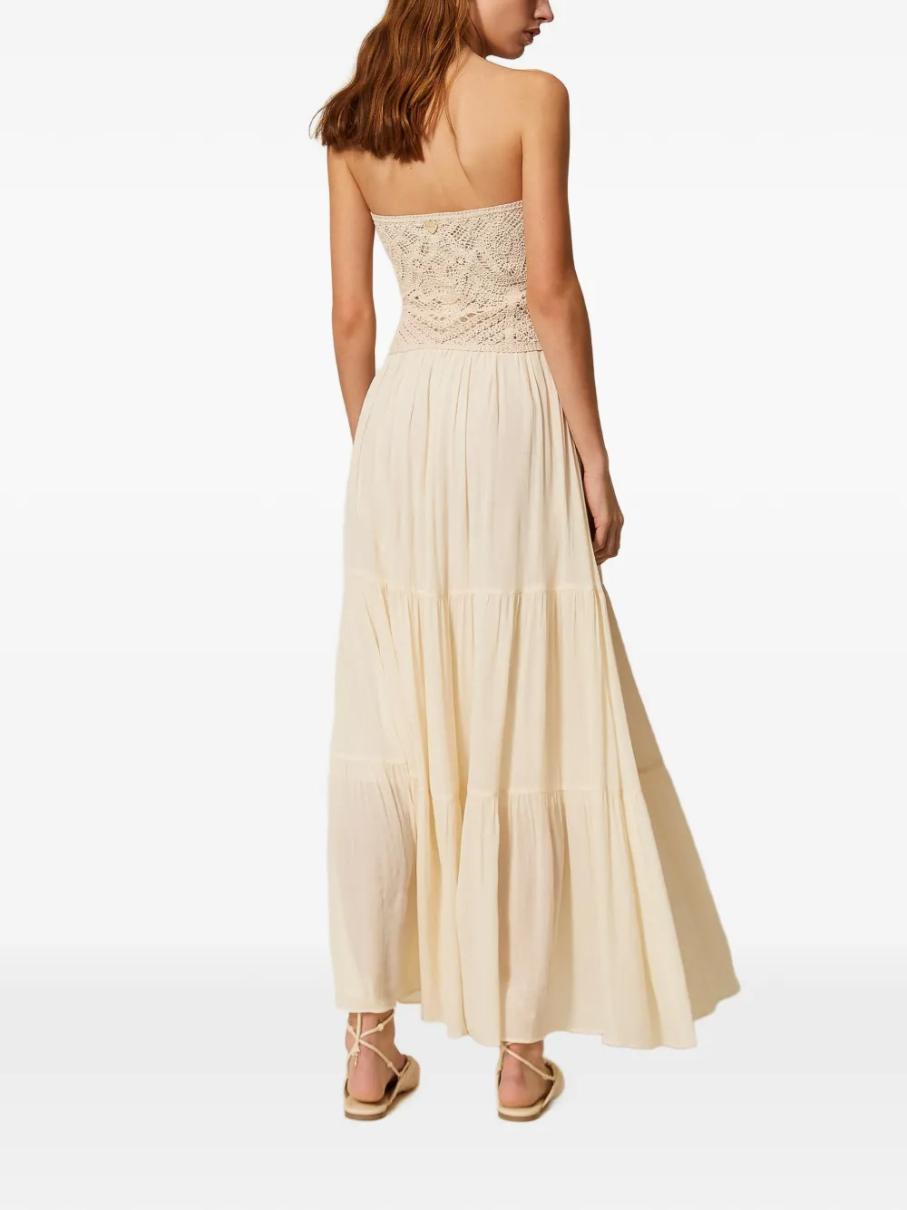 TWINSET Strapless maxi-jurk Beige