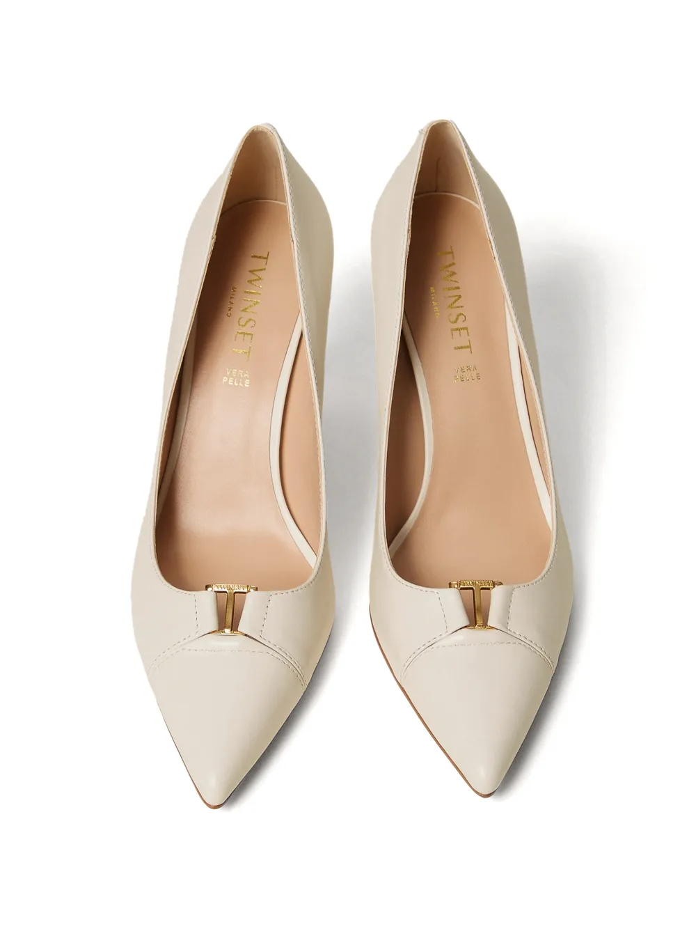 TWINSET Pumps met stilettohak en hak Beige