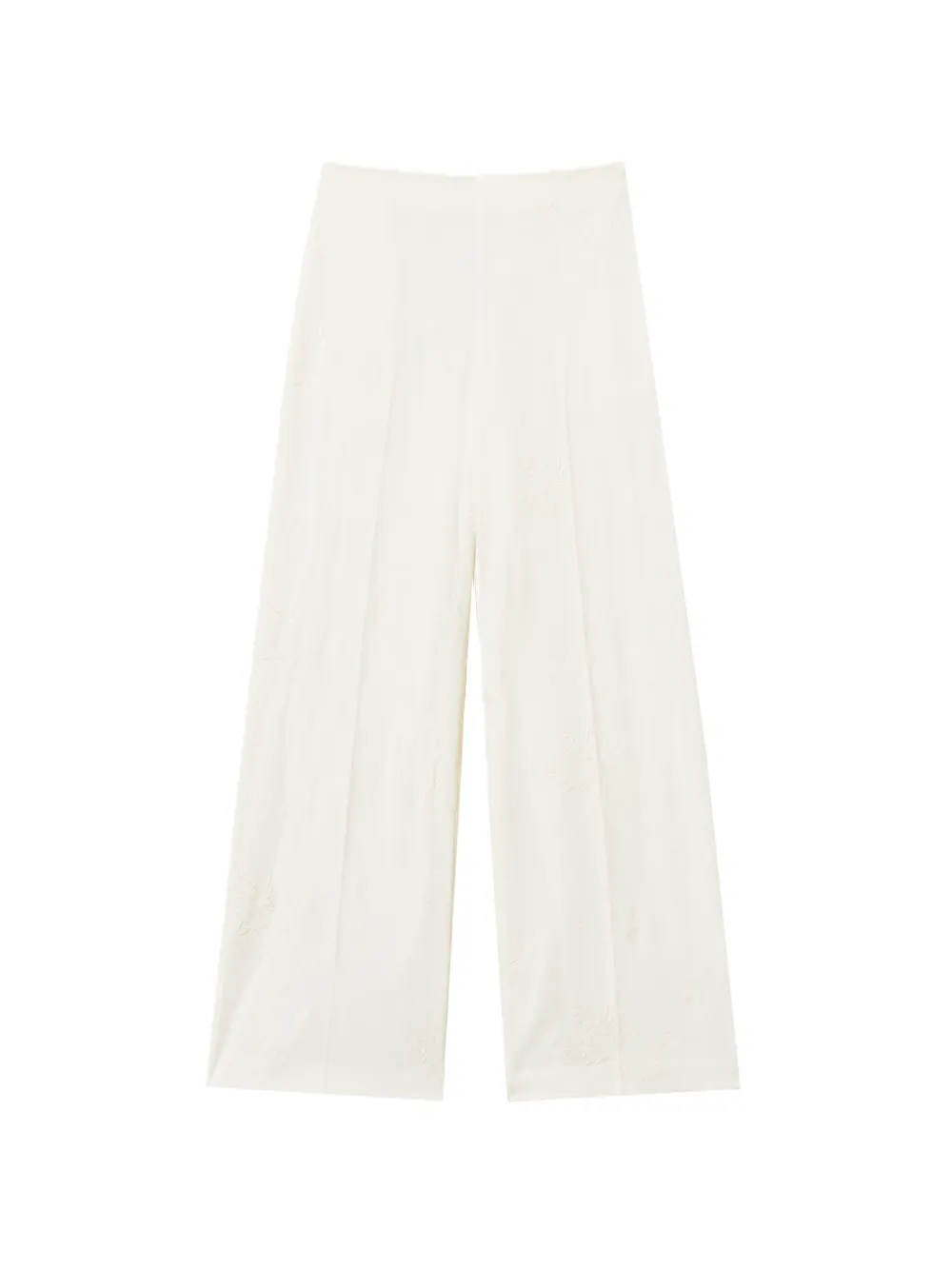 TWINSET embroidered palazzo pants - Bianco