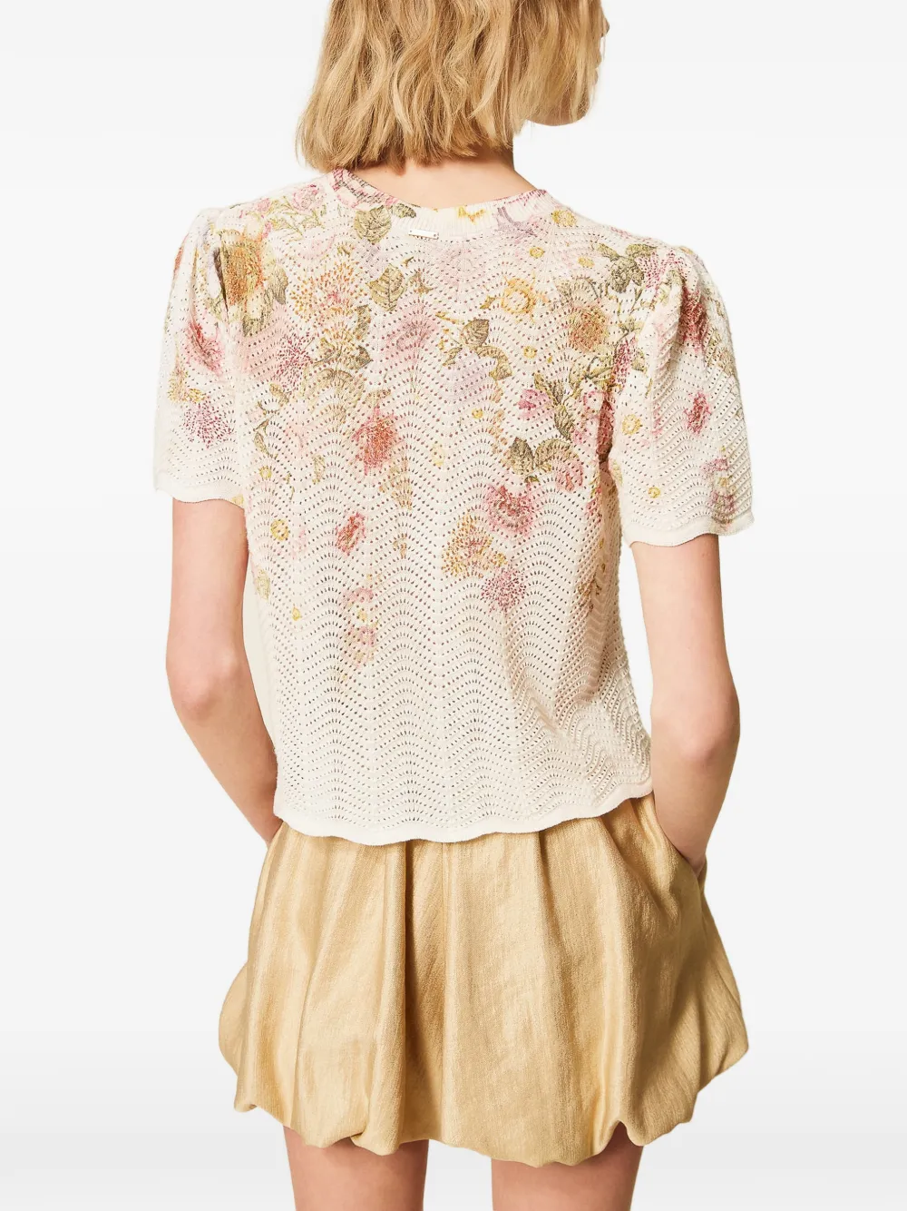TWINSET Top met bloemenpatroon Beige