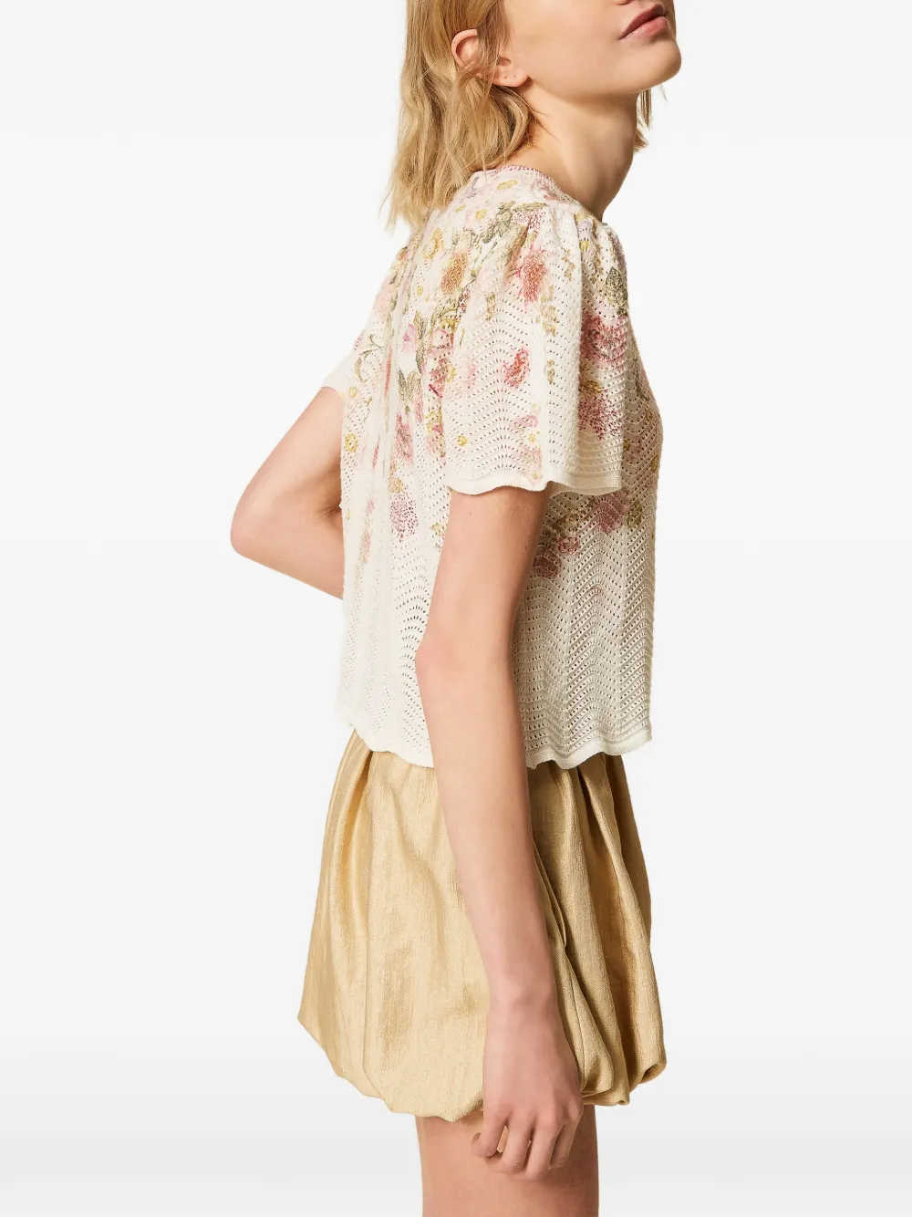 TWINSET Top met bloemenpatroon Beige