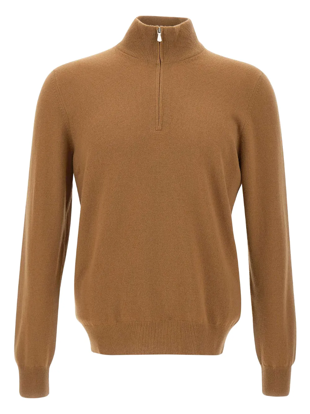 Gran Sasso half-zip turtleneck sweater | Brown | Image 1