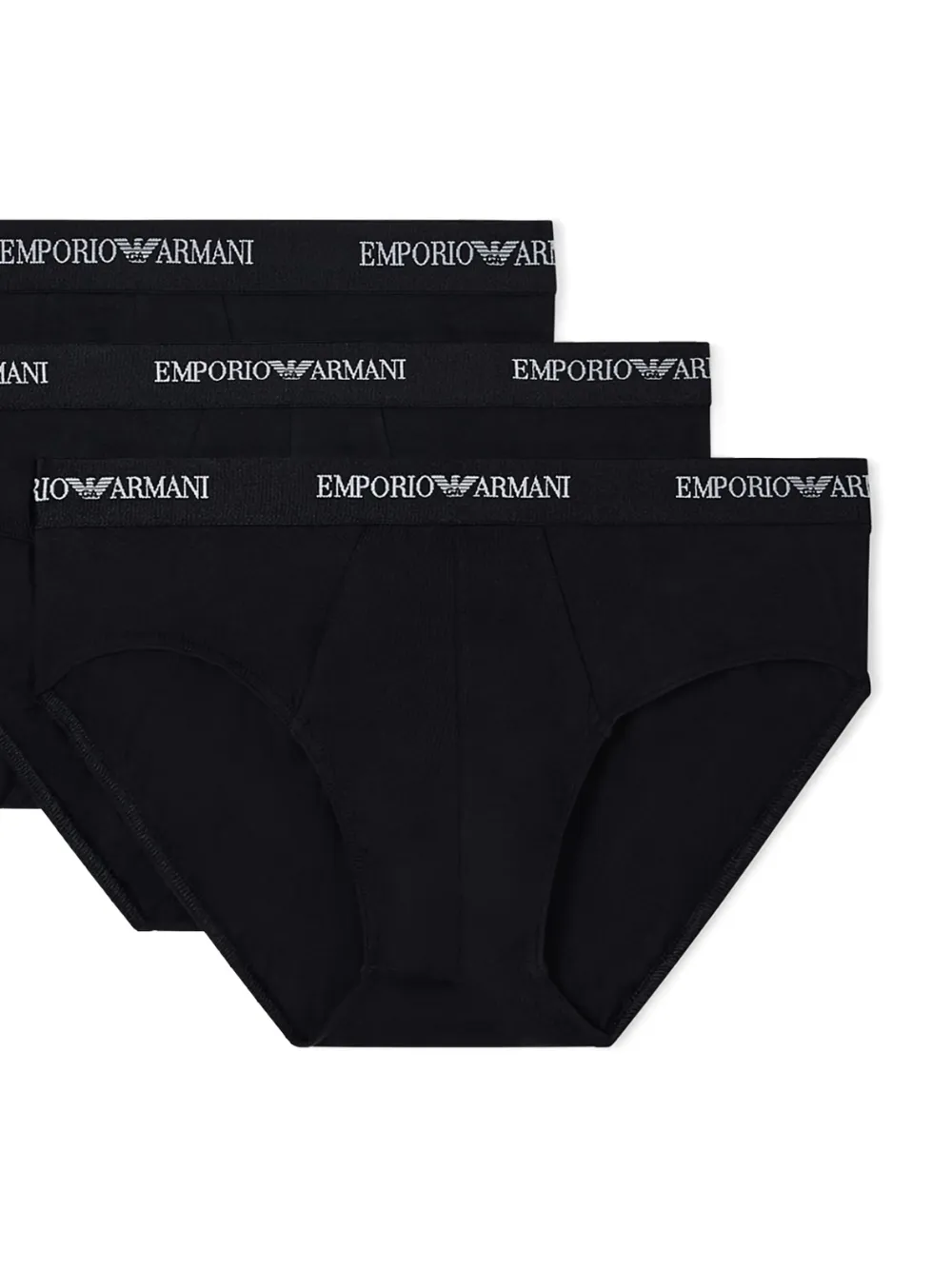 Emporio Armani log-detailed elasticated-waistband briefs (pack of three) | Image 2