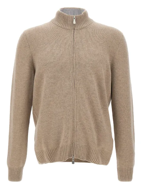 Gran Sasso zip-up ribbed cardigan
