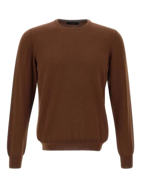 Gran Sasso Gerippter Pullover mit rundem Ausschnitt
