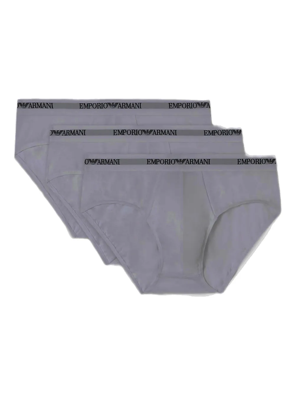 Emporio Armani logo-detailed briefs (pack of three) - Bianco