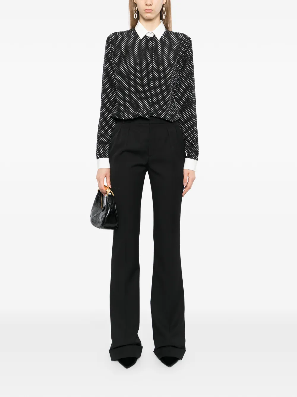 TOM FORD Blouse met stippen Zwart