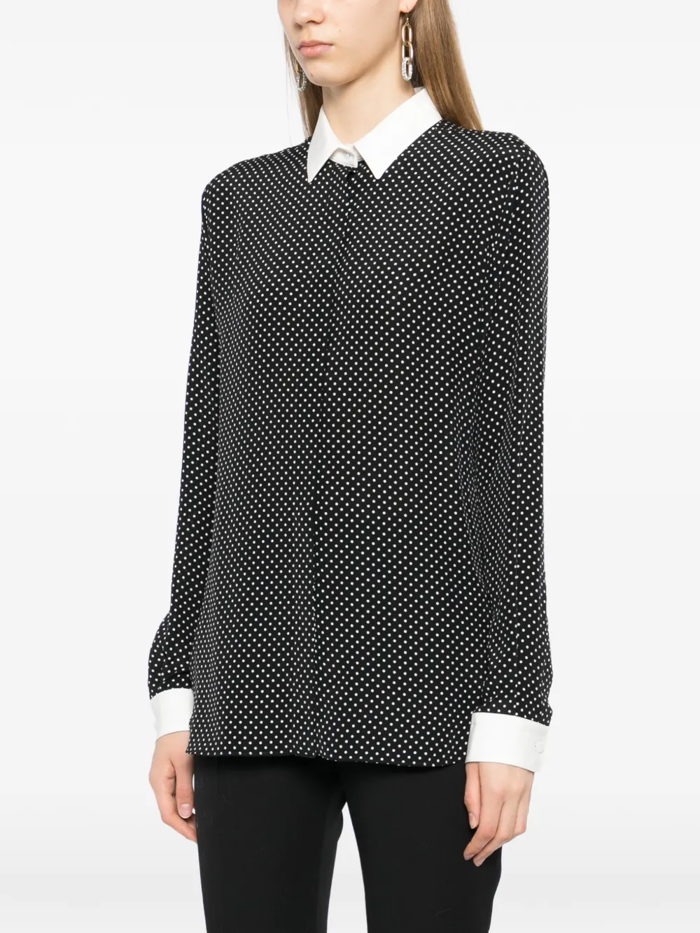 TOM FORD Blouse met stippen Zwart