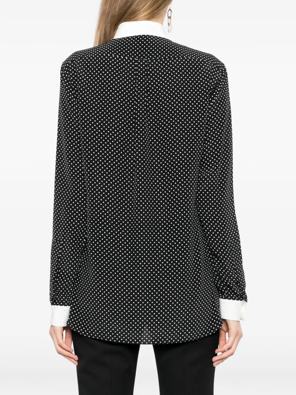 TOM FORD Blouse met stippen Zwart