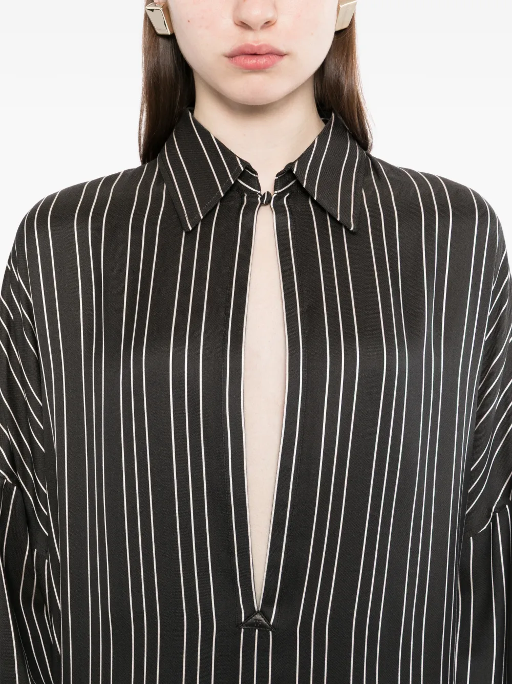 TOM FORD Gestreepte jurk Zwart