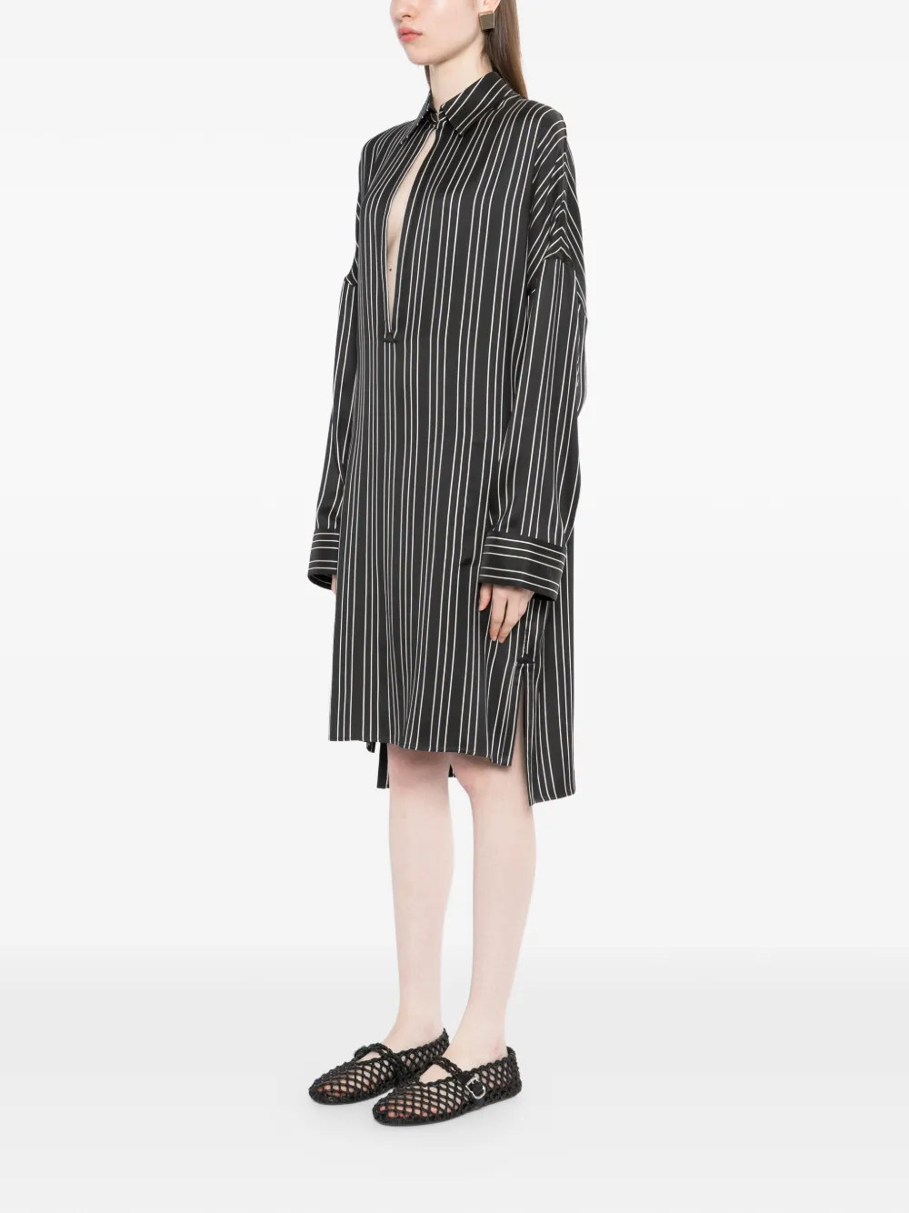 TOM FORD Gestreepte jurk Zwart
