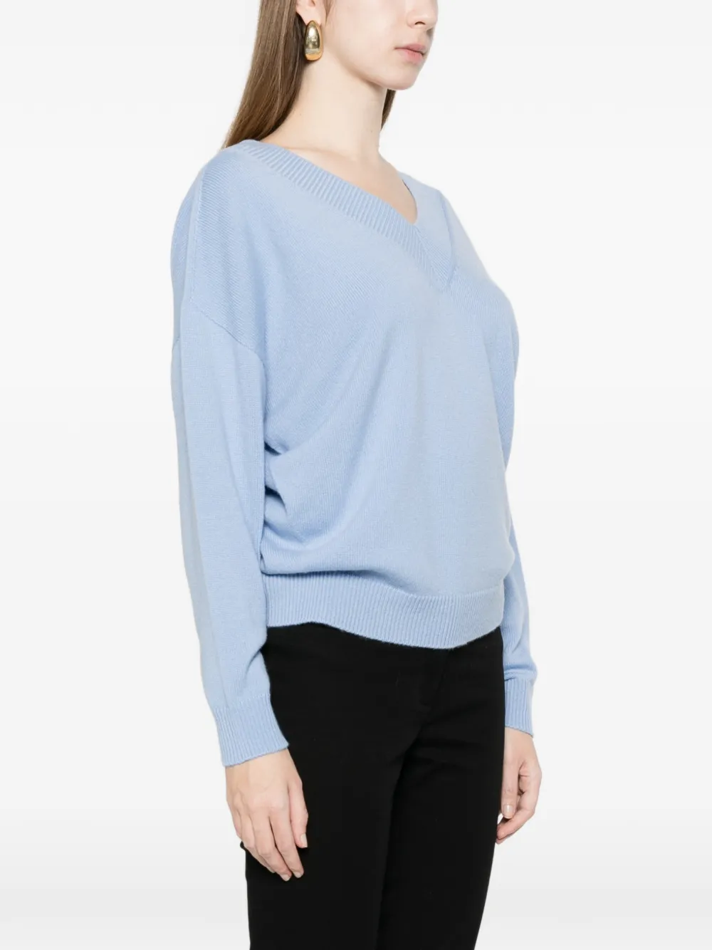  Tom Ford Pull à Col V - Bleu 
