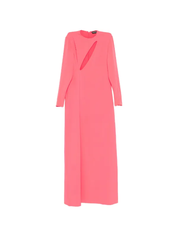 Tom Ford Cutout Long-sleeve Dress in Pink