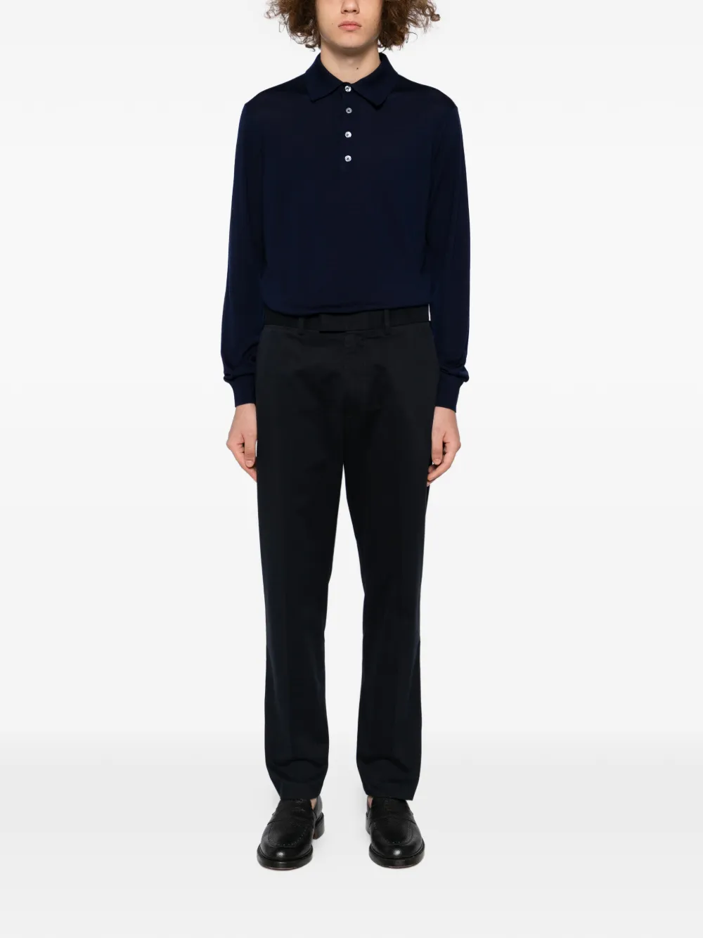 TOM FORD Wollen poloshirt - Blauw