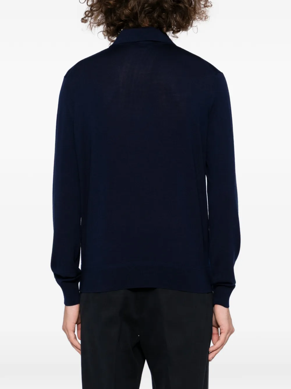 TOM FORD Wollen poloshirt Blauw