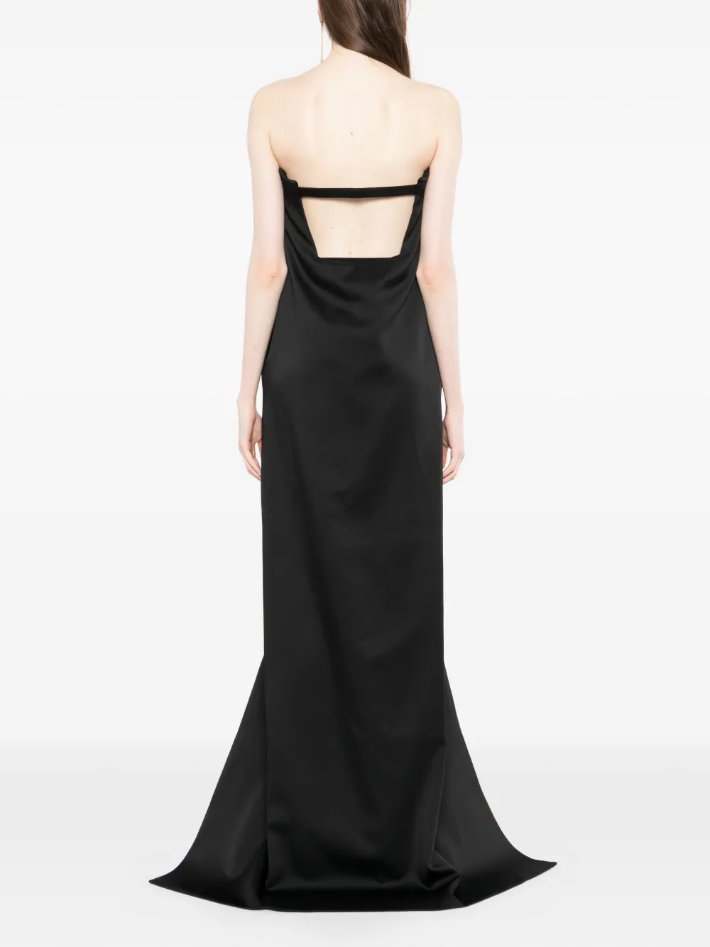 TOM FORD Strapless jurk met lange achterkant Zwart