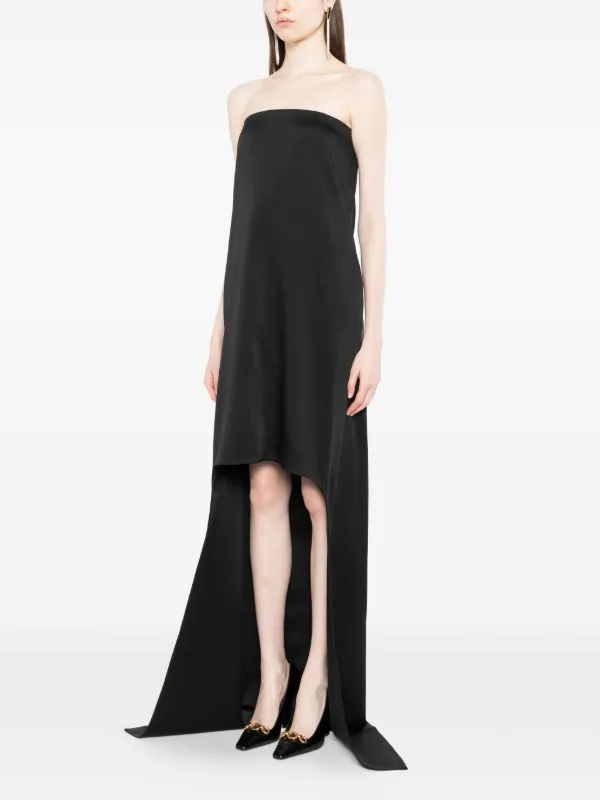 TOM FORD Strapless high-low Dress | Black | FARFETCH AE