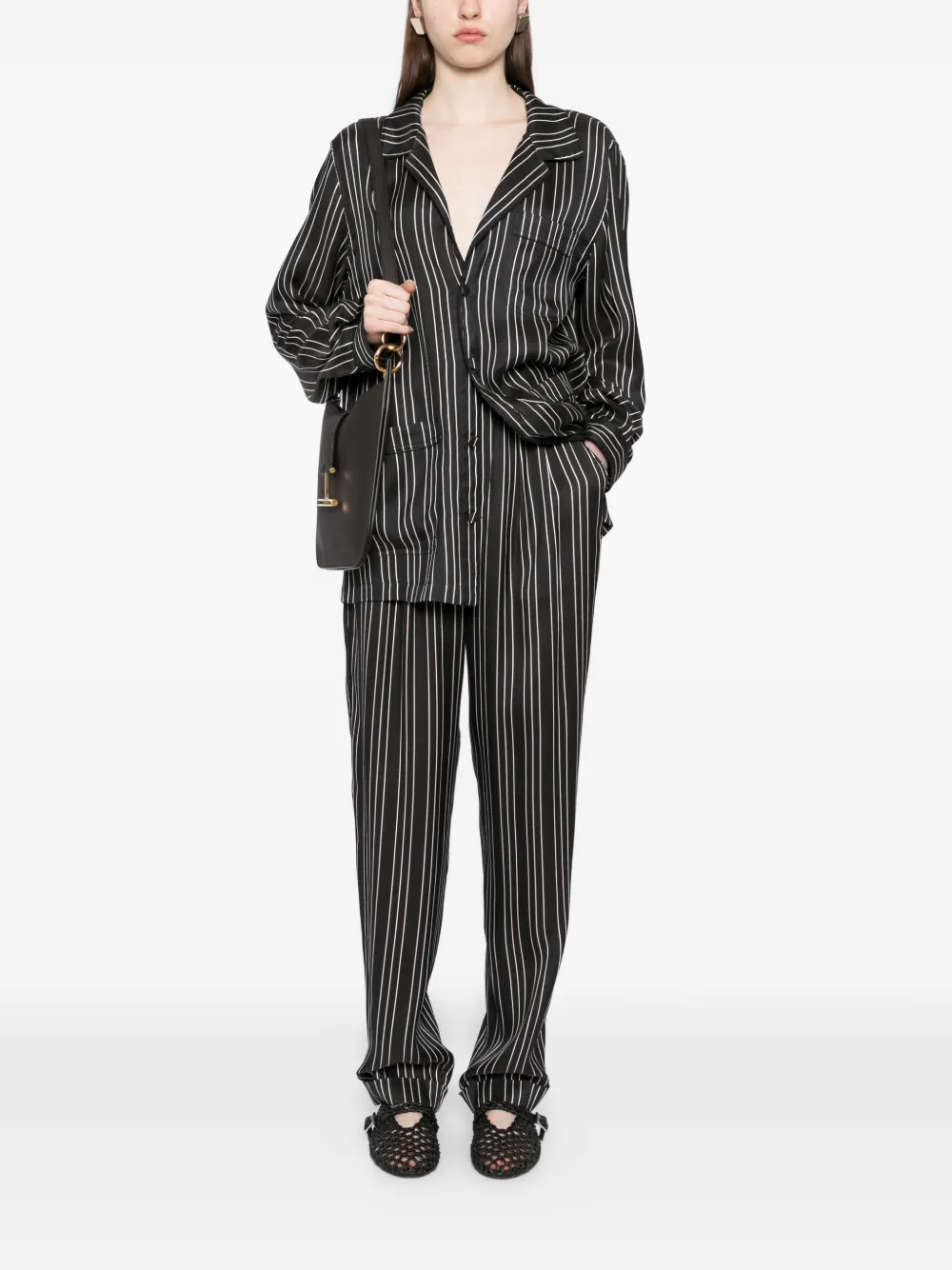 TOM FORD striped shirt - Zwart