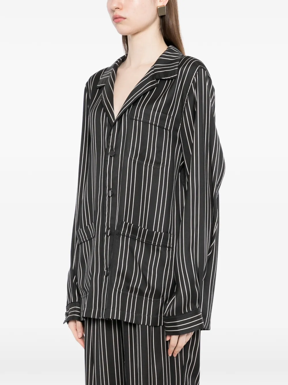 TOM FORD Gestreepte blouse Zwart