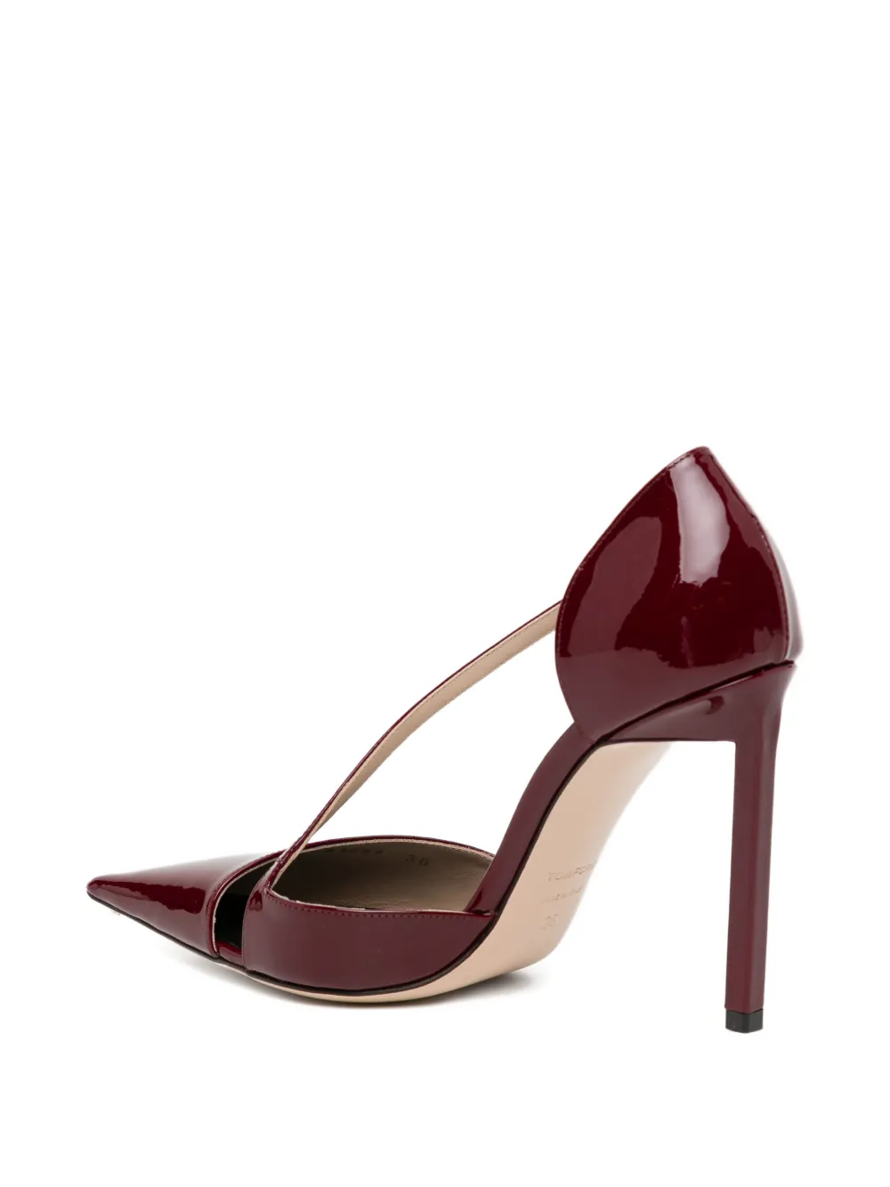 TOM FORD 110mm strap pointed pumps Rood