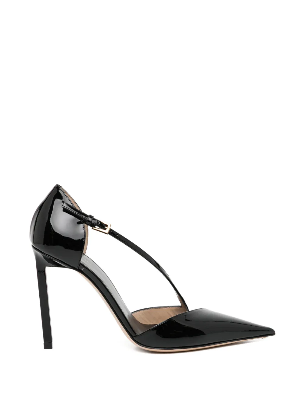 TOM FORD 110mm buckle strap pointed pumps Zwart