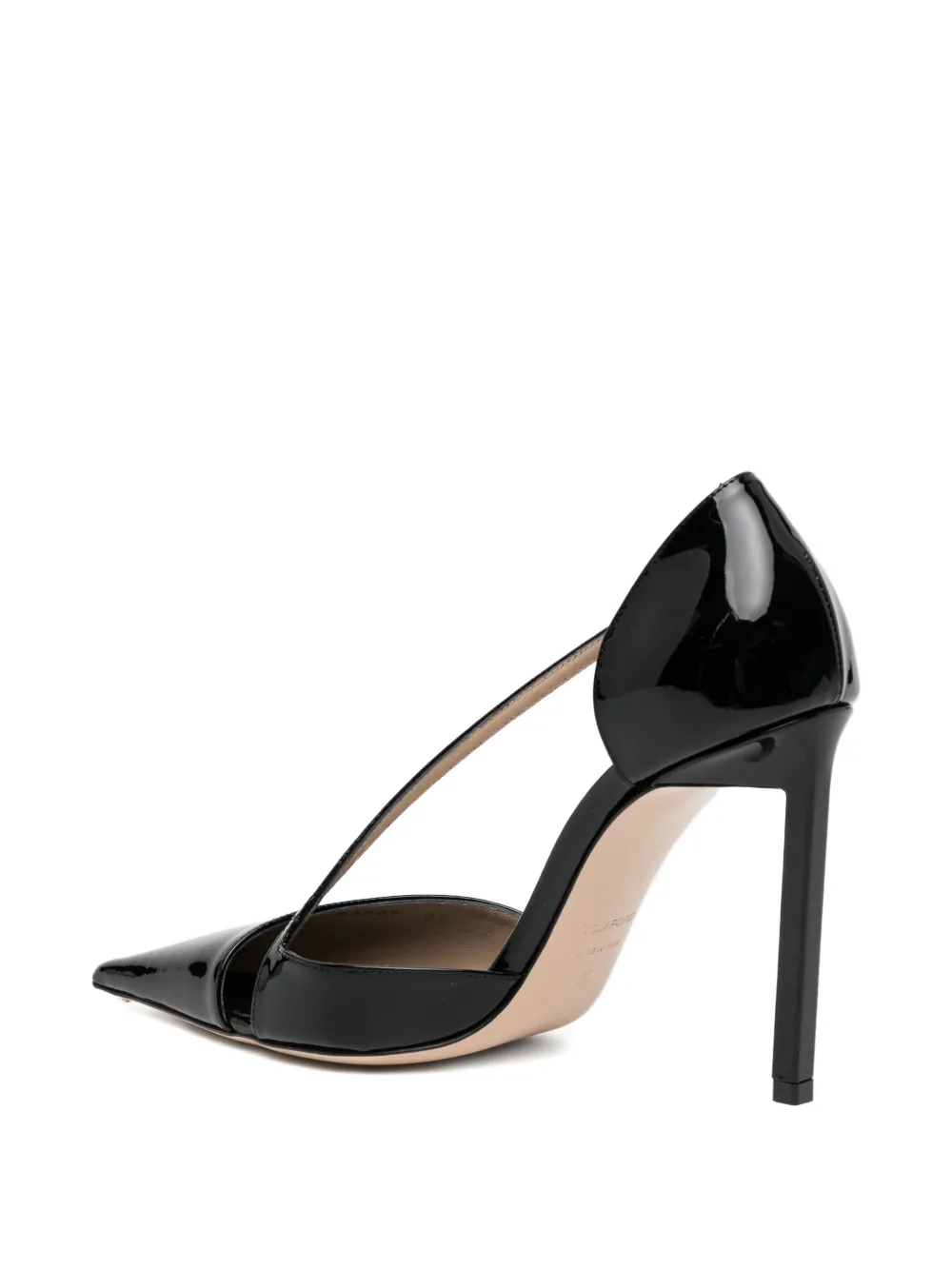 TOM FORD 110mm buckle strap pointed pumps Zwart