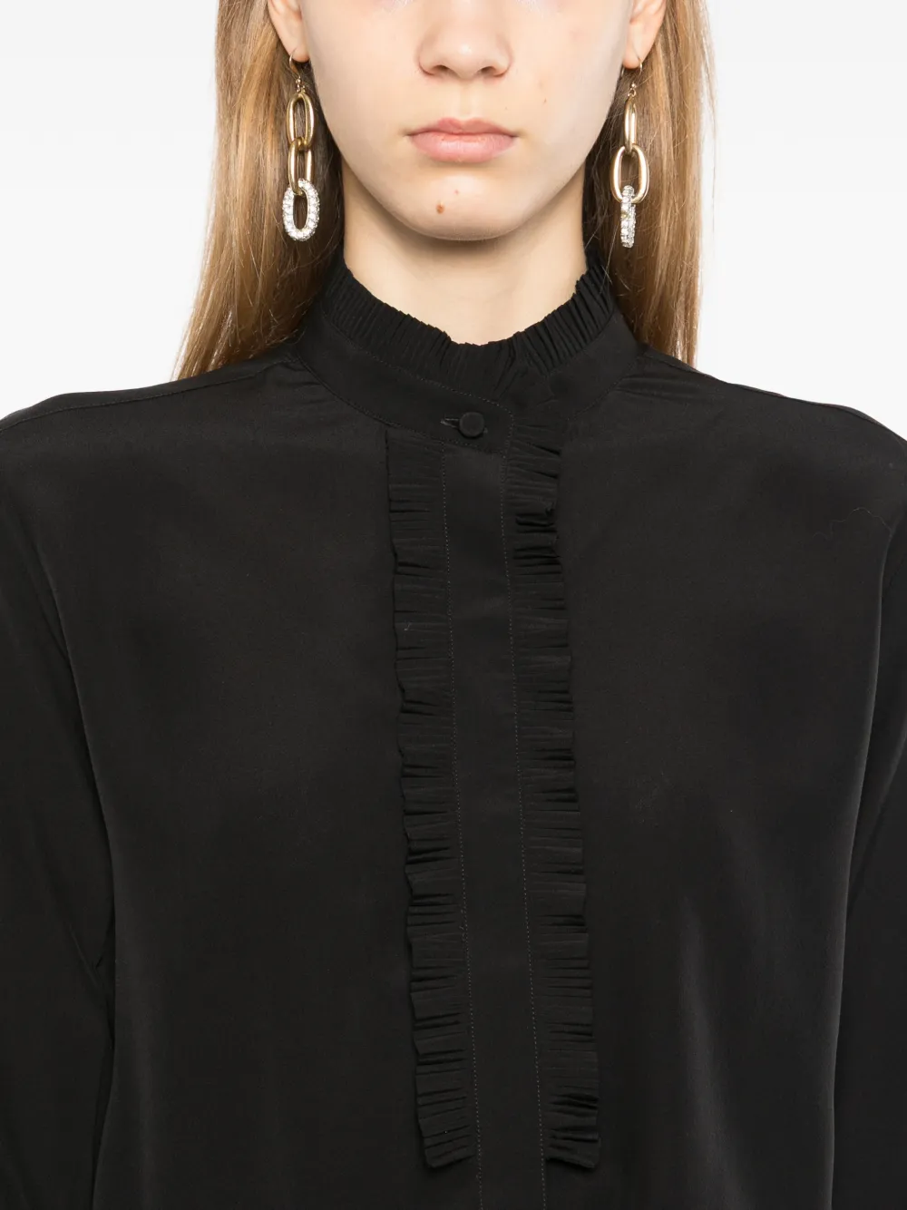 TOM FORD Blouse met ruches Zwart