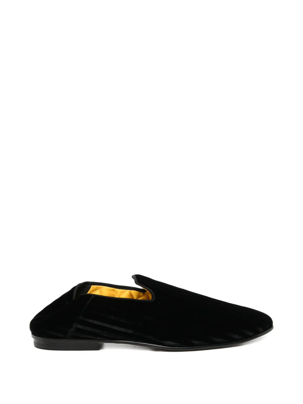 TOM FORD striped velvet loafers Zwart