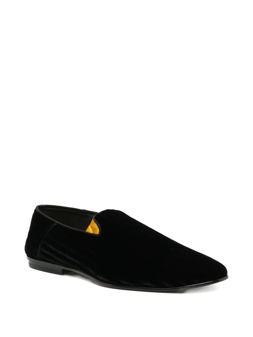TOM FORD striped velvet loafers Zwart