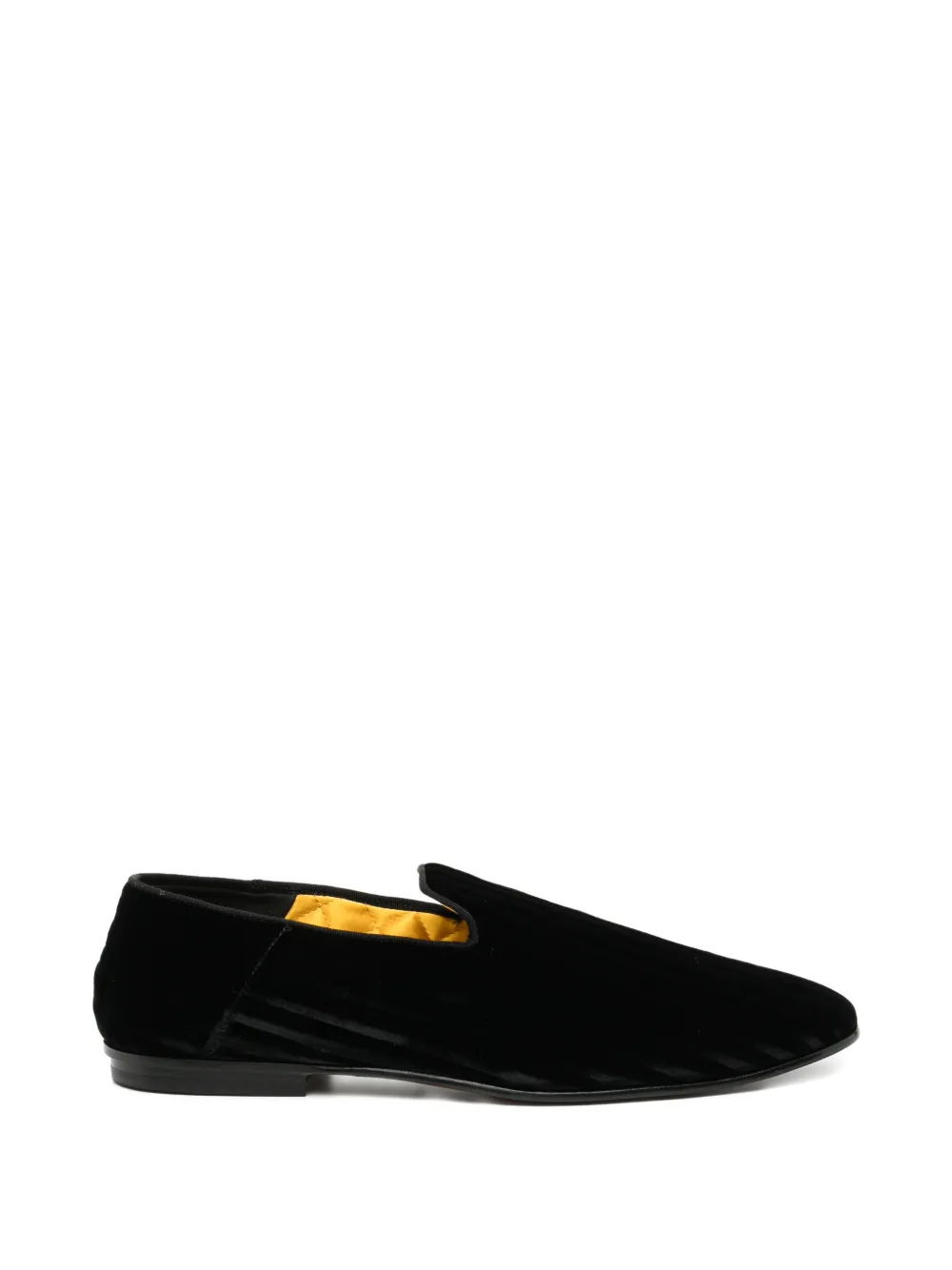 TOM FORD striped velvet loafers Zwart