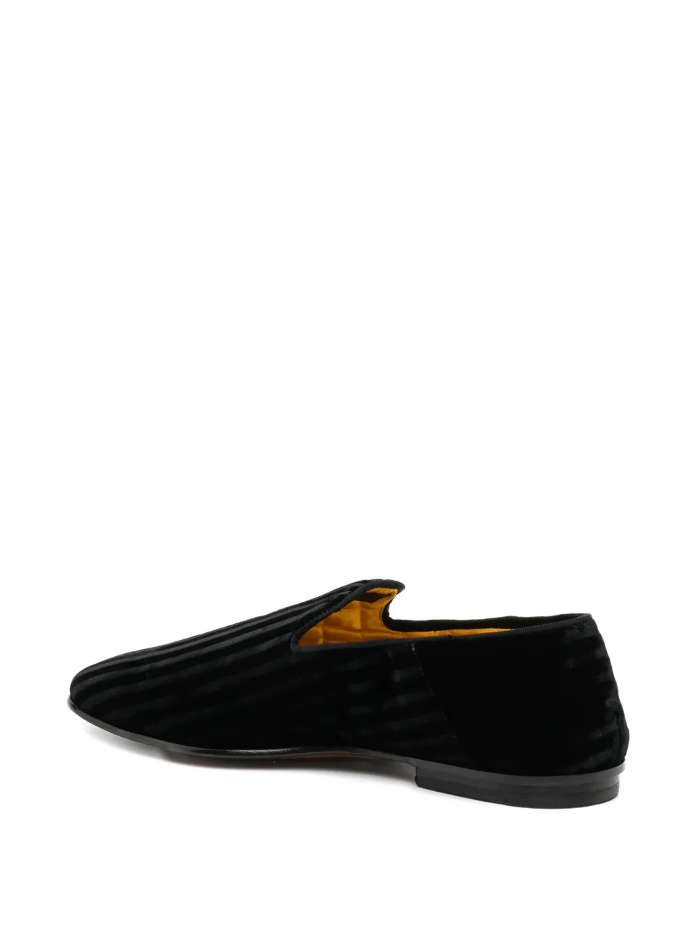 TOM FORD striped velvet loafers Zwart