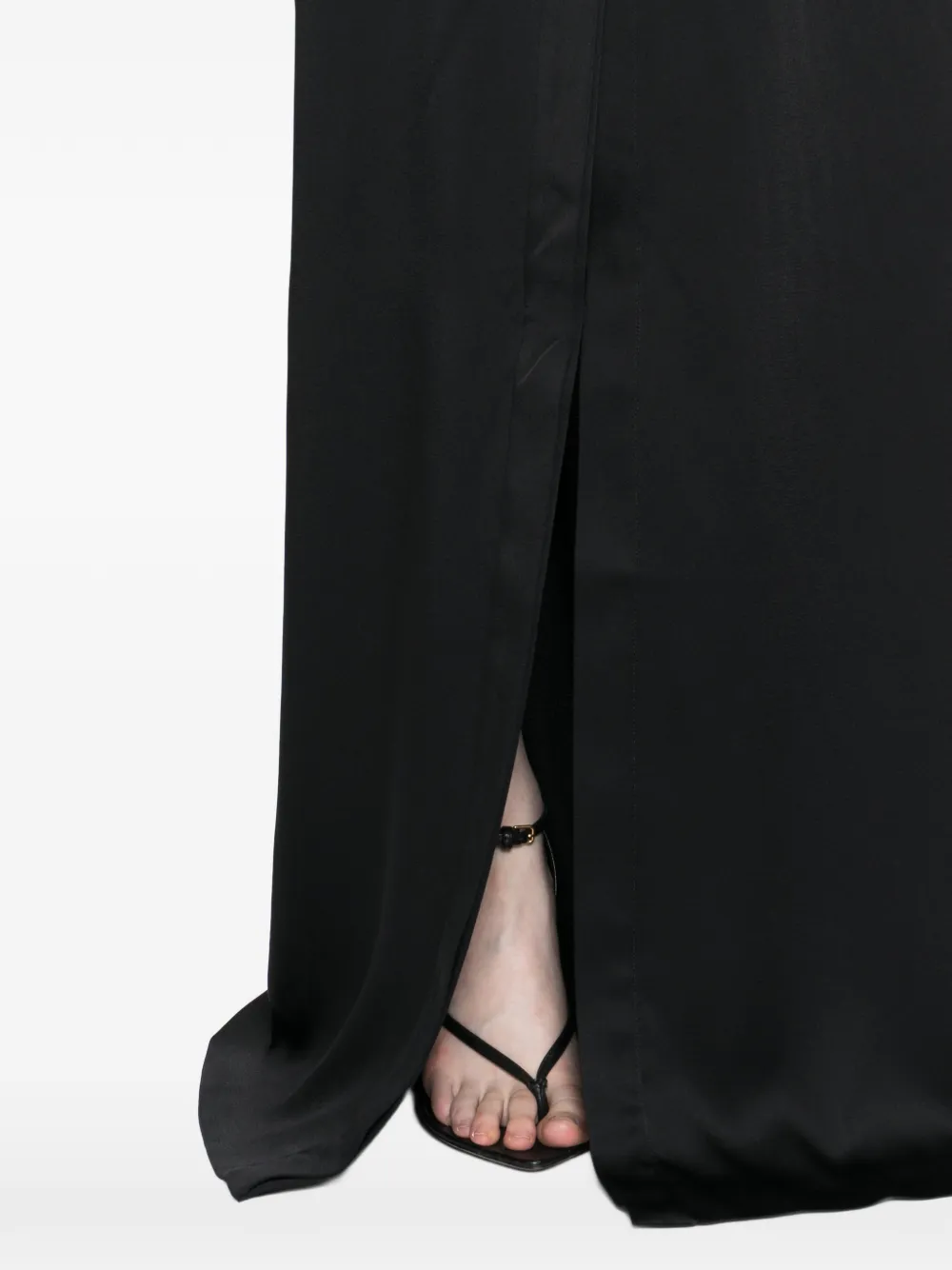 TOM FORD Maxi-halterjurk met ceintuur Zwart