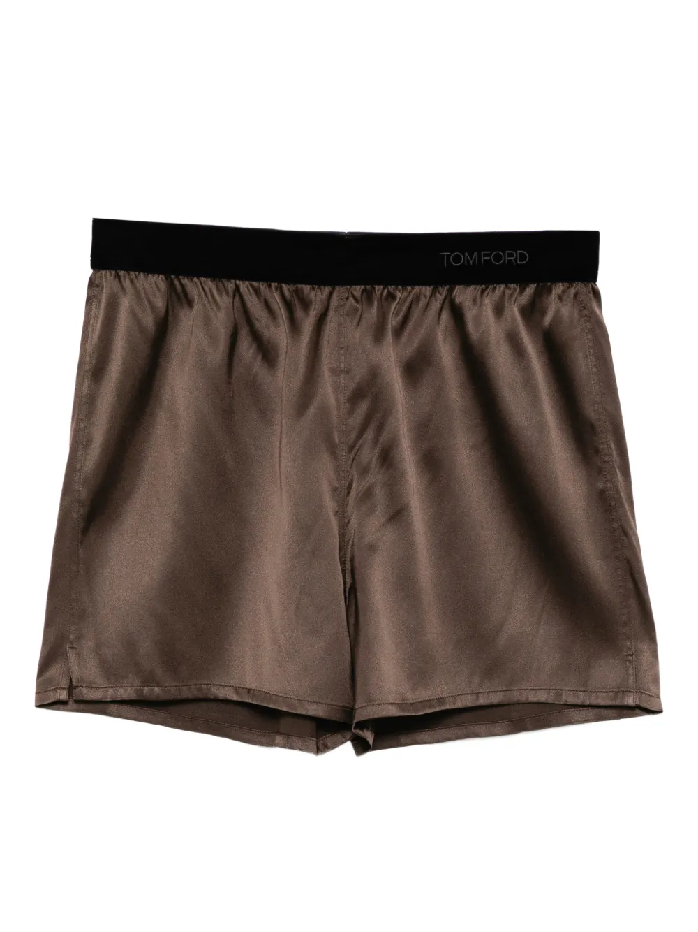 TOM FORD satin shorts - Brown