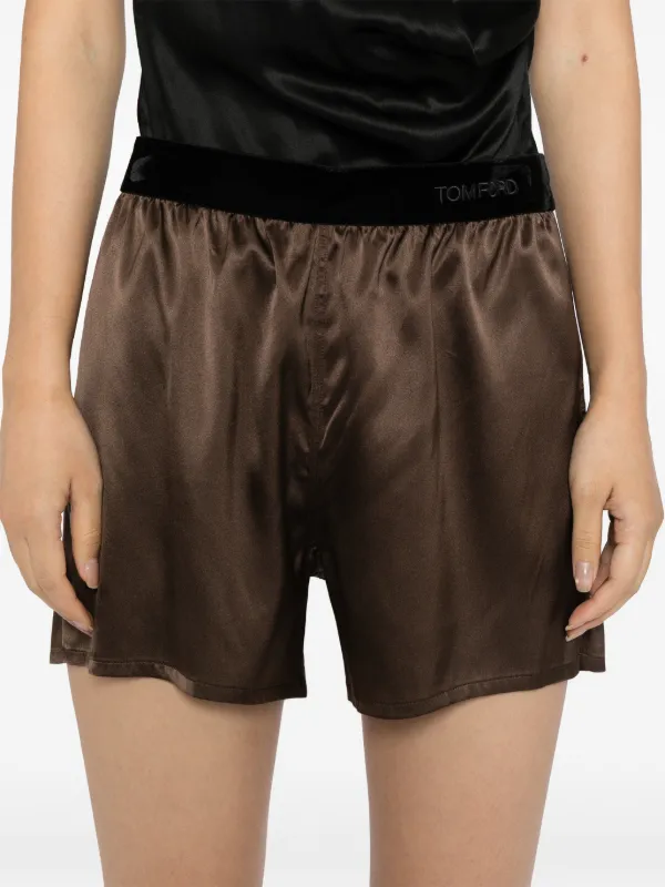 サテンショートパンツ TOM FORD サテン ショートパンツ | ブラウン | FARFETCH JP