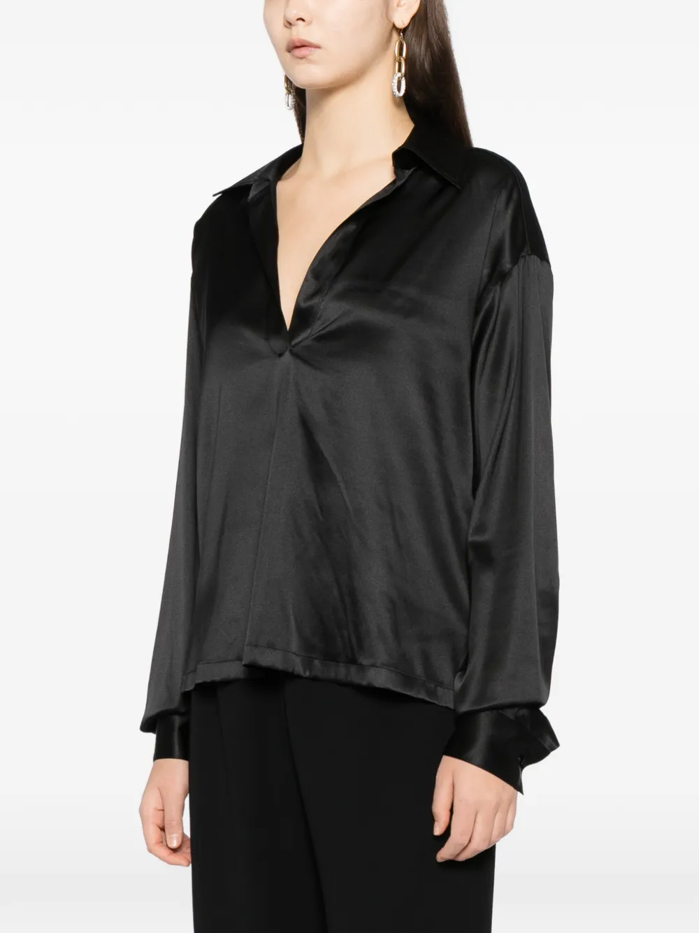  Tom Ford Satin Blouse - Black 
