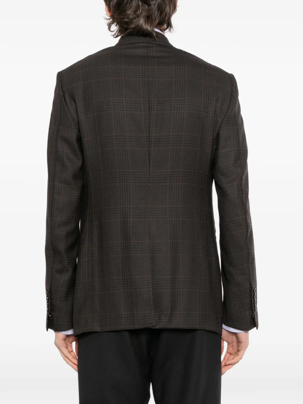 TOM FORD Geruite blazer Bruin