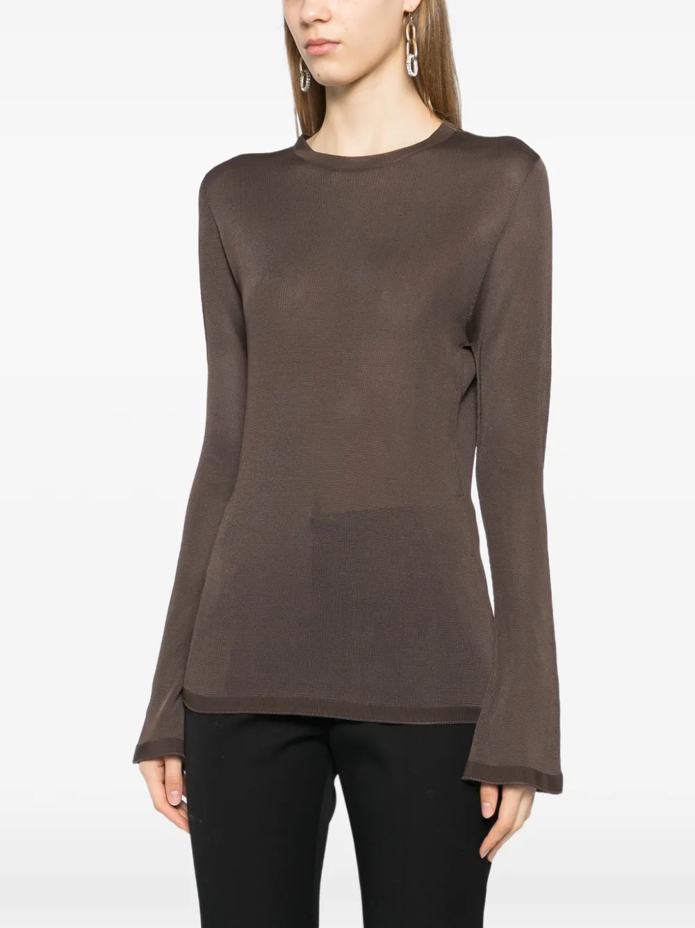TOM FORD Top met flared mouwen Bruin