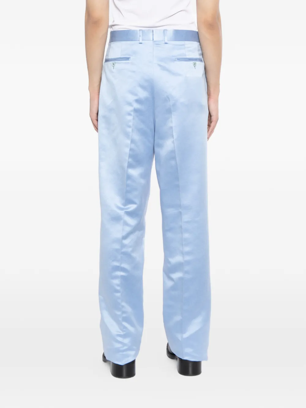 TOM FORD pleated textured trousers - Blauw