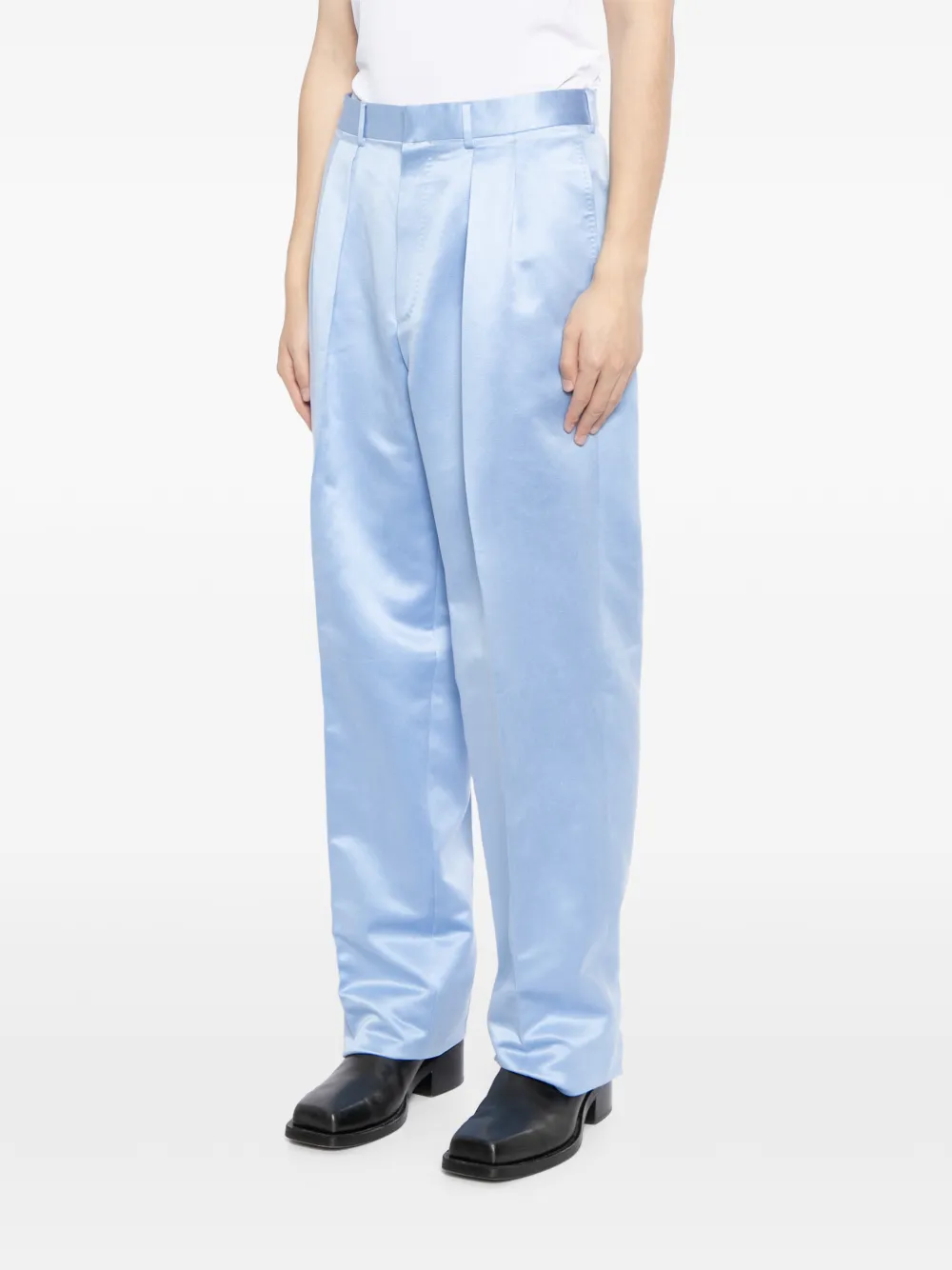 TOM FORD Plooibroek met textuur Blauw