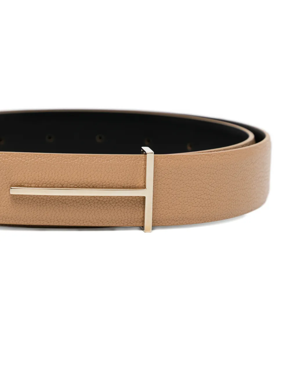 TOM FORD logo buckle belt - Beige