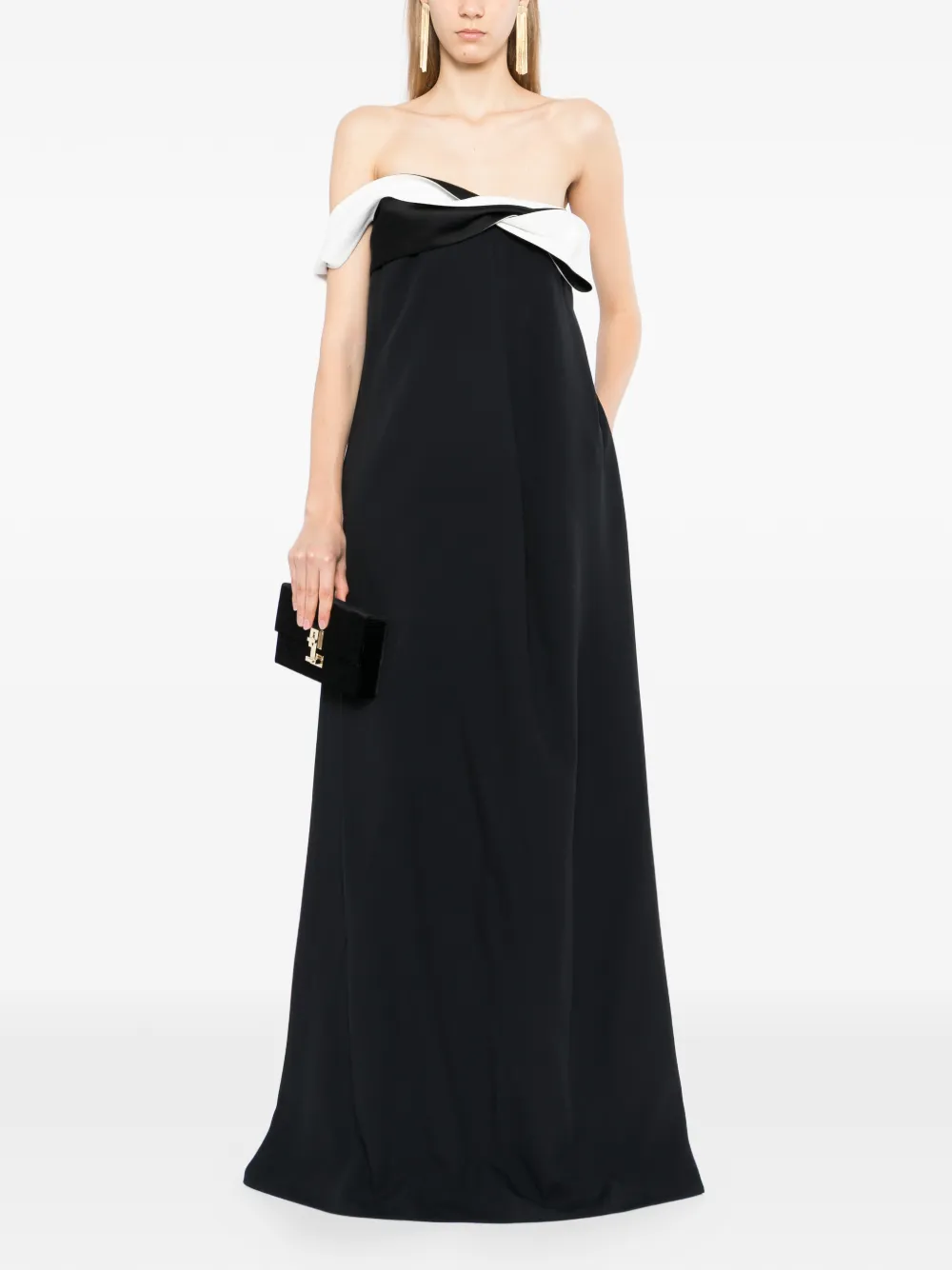 TOM FORD Gedraaide maxi-jurk Zwart