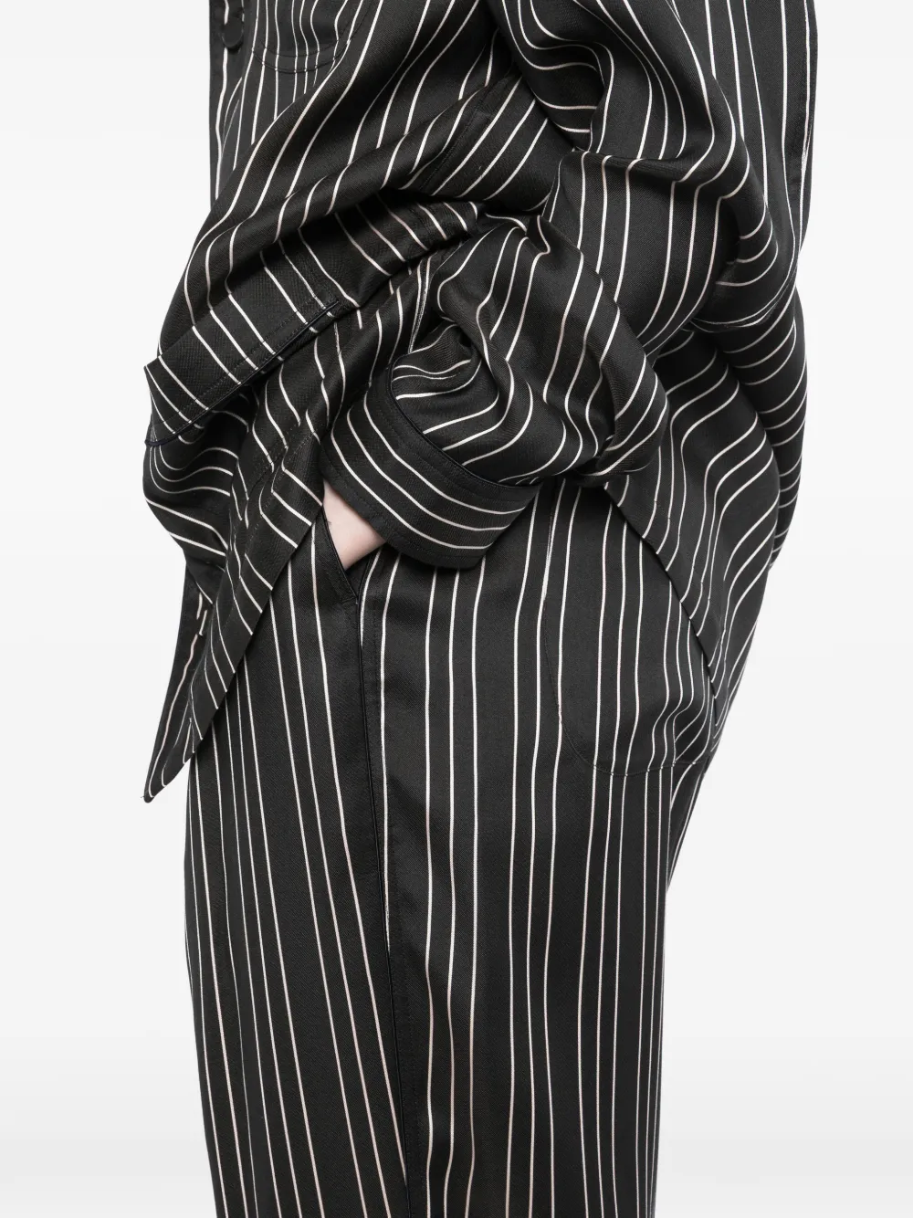 TOM FORD Gestreepte broek Zwart