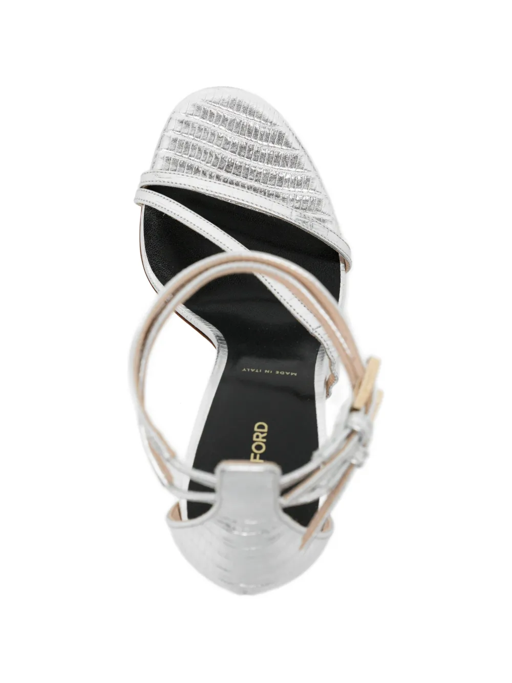 TOM FORD 100mm buckle strap sandals Zilver