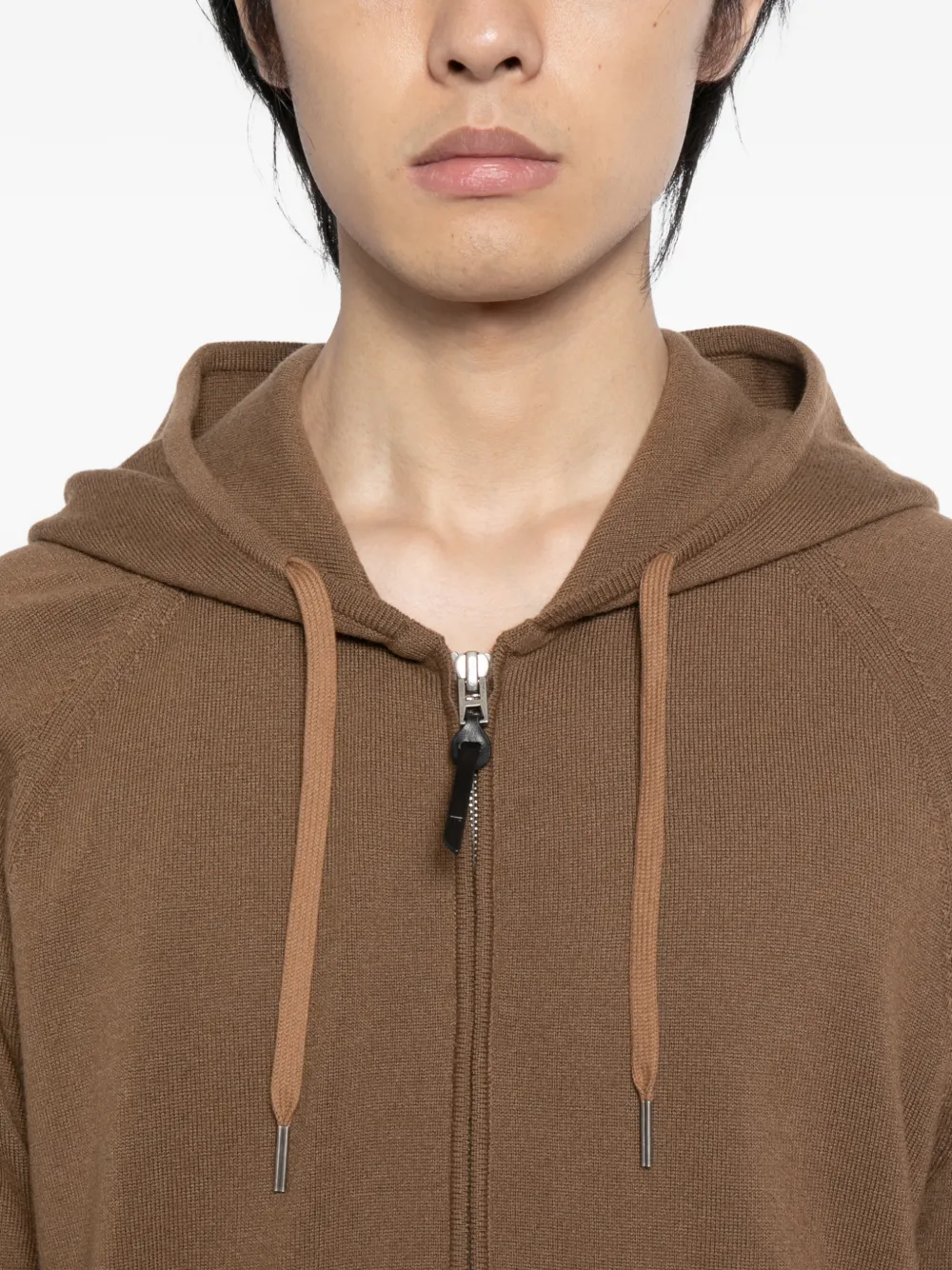 TOM FORD Gebreide hoodie Bruin