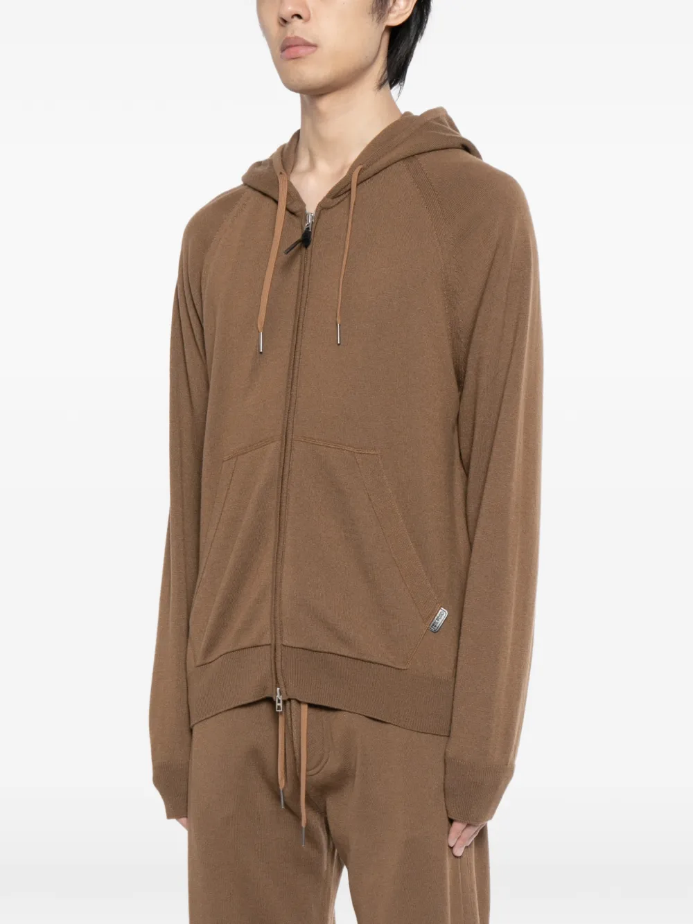 TOM FORD Gebreide hoodie Bruin