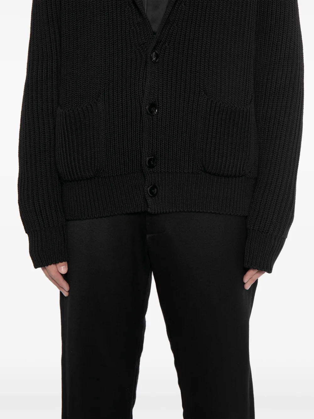 TOM FORD Vest met sjaalkraag Zwart
