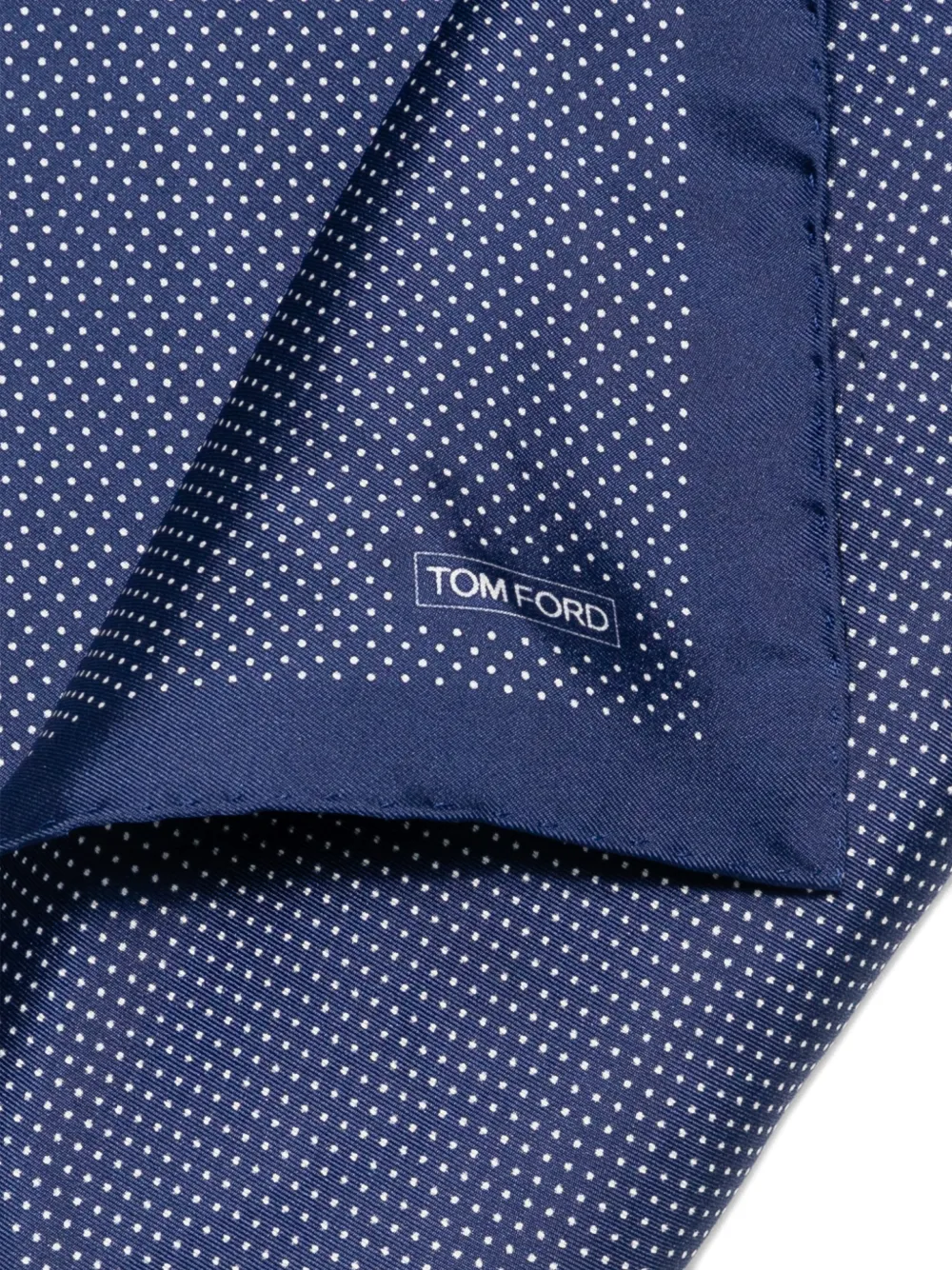  Tom Ford Dot-print Silk Pocket Scarf - Blue 