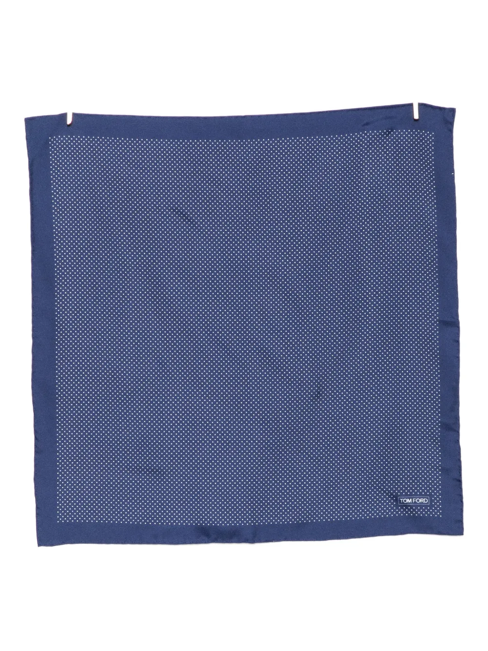 TOM FORD dot-print silk pocket scarf - Blu