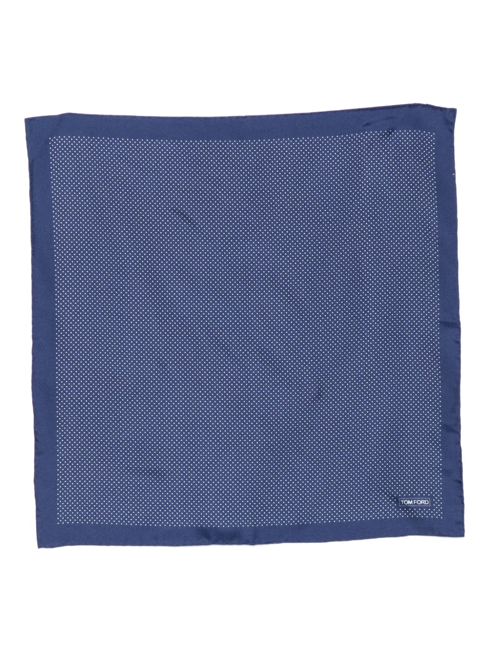 TOM FORD dot-print silk pocket scarf - Blu