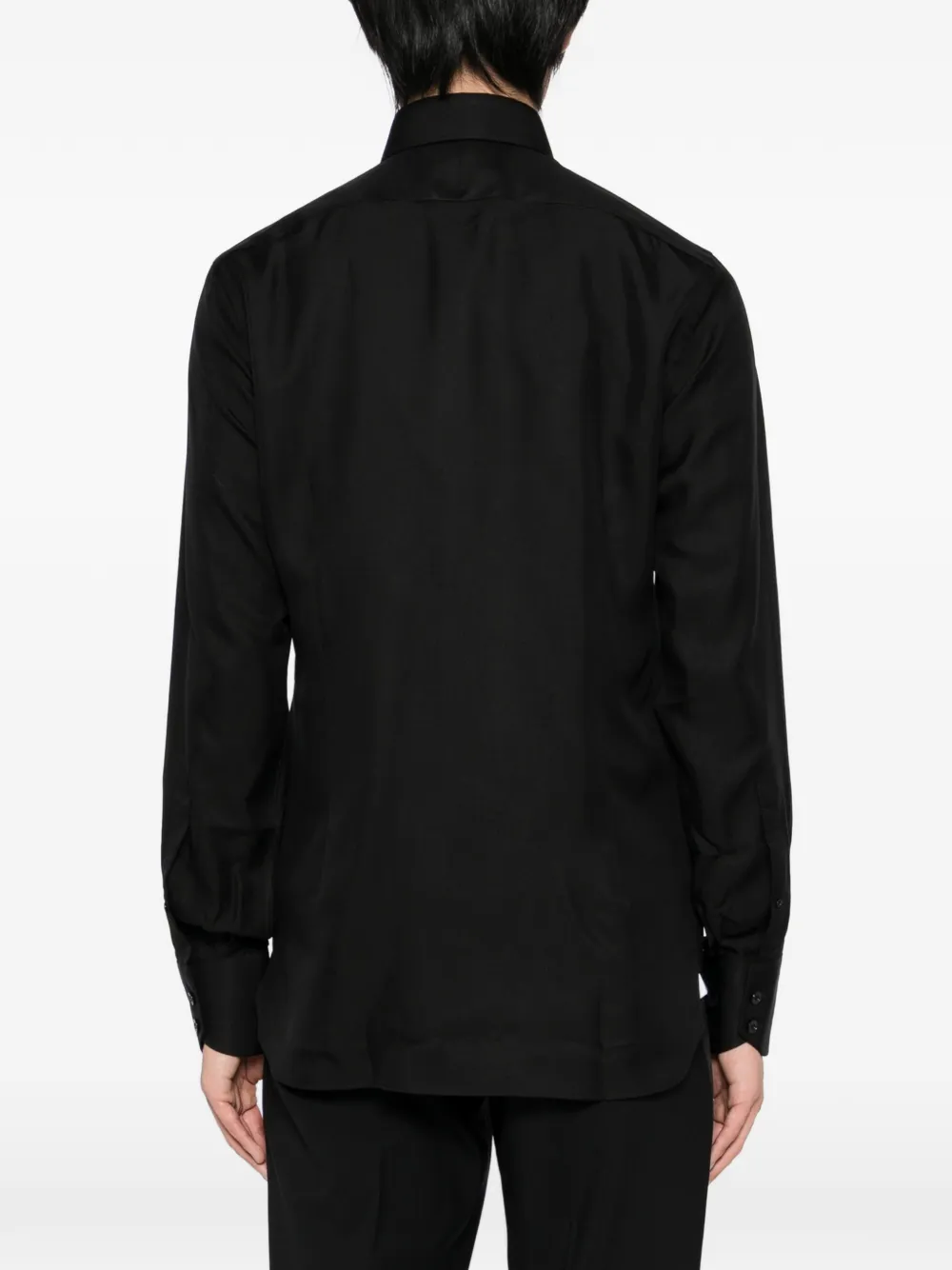 TOM FORD Twill overhemd met wassing Zwart